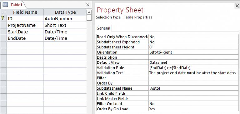 Como você pode atribuir um tipo de dados ao seu campo de tabela do Microsoft Access