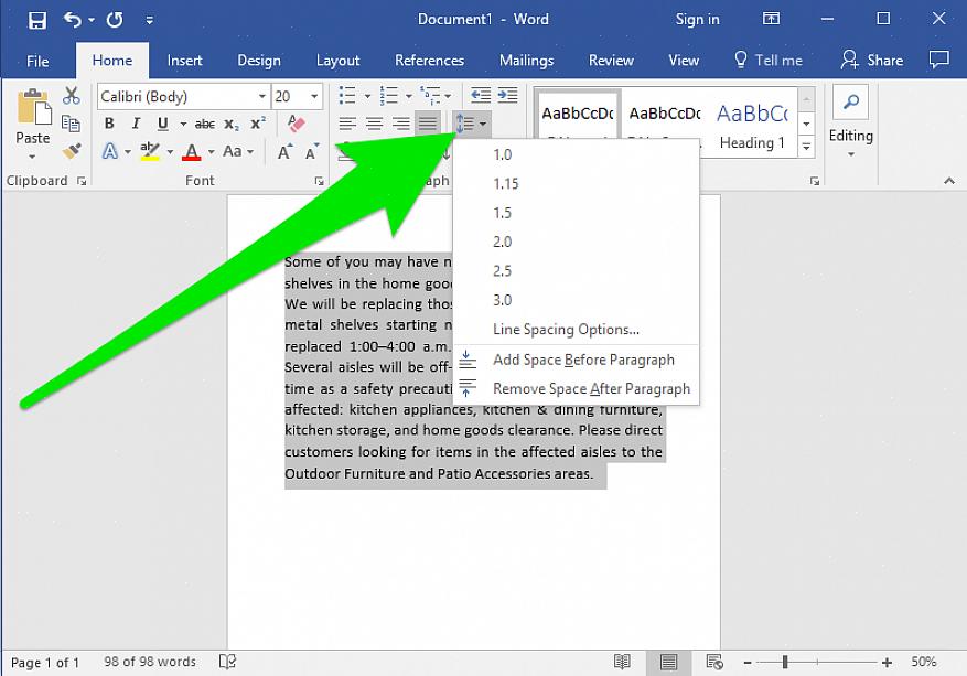 Verificar a inconsistência do espaçamento das frases usando o MS Word é bastante fácil