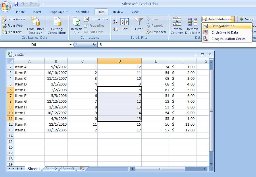Para fazer a análise de dados no Microsoft Excel 2007