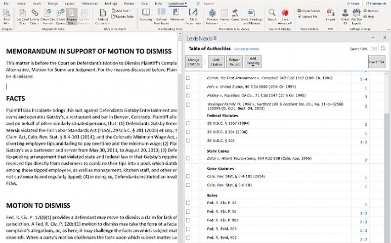 Guias sobre como criar uma Tabela de Autoridades no Microsoft Word