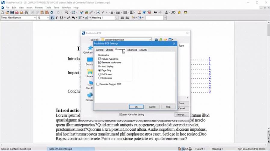 Descrevi um processo simples para transformar qualquer arquivo WordPerfect em PDF para compartilhamento