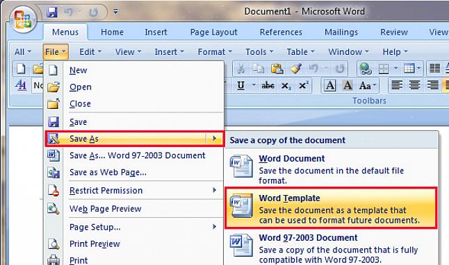 Isso incluirá todas as configurações que você deseja ter em seu modelo do Microsoft Word