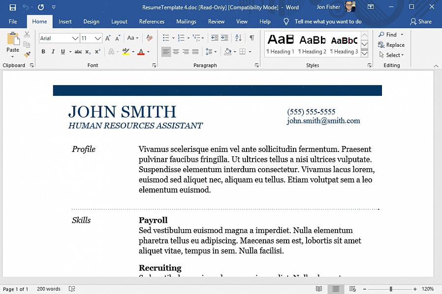 Aqui está como você pode encontrar um bom modelo de currículo em seu Microsoft Word