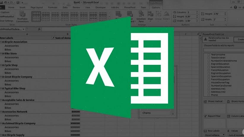 A função List Manager do Microsoft Excel aparece automaticamente quando você prepara uma mesa como esta