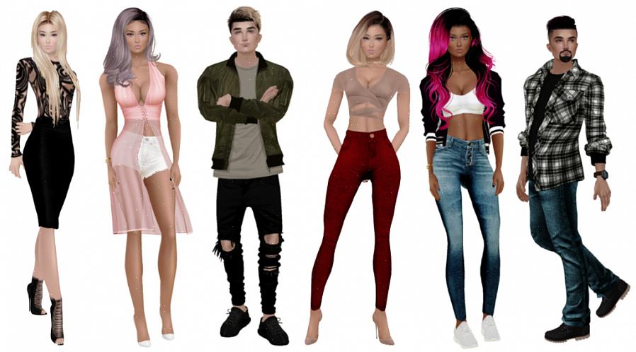 O IMVU permite aos usuários trocar as roupas dos avatares facilmente