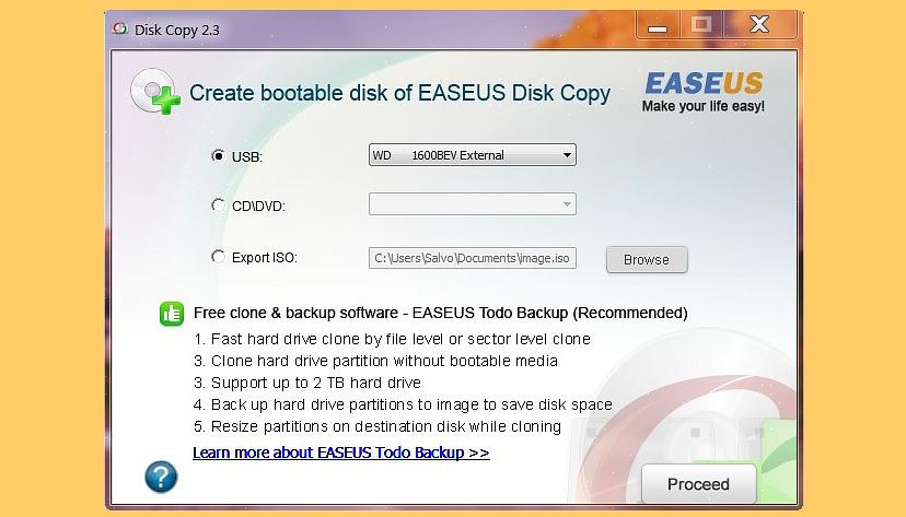 Inicialize o computador cujo disco rígido você deseja clonar usando um Live CD do Linux