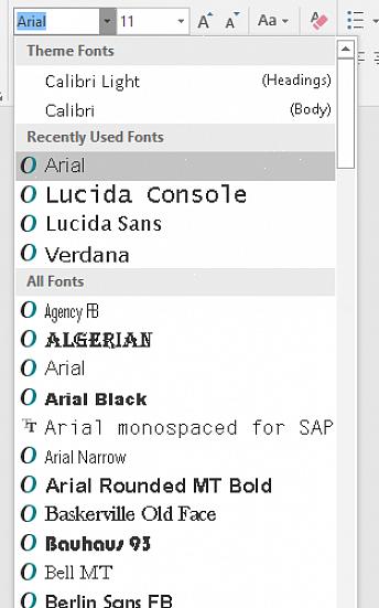 Agora você pode aplicar suas novas fontes do Microsoft Word a qualquer texto em um documento do Word