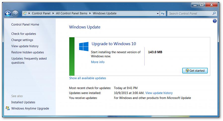 Instalar para o Windows os patches de segurança