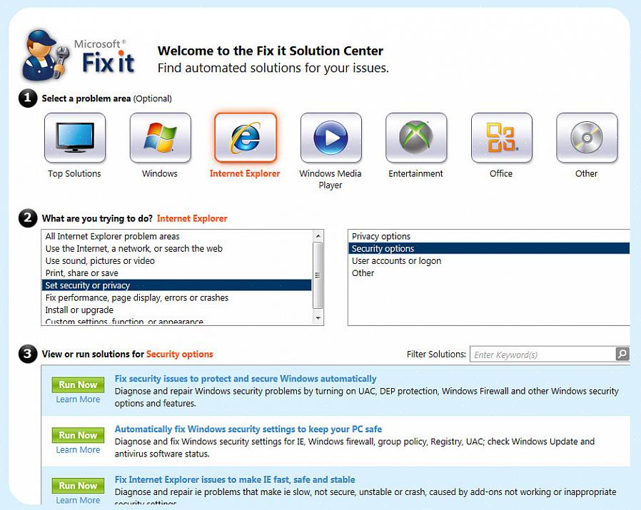 Reinstale o Internet Explorer com a ajuda dos seguintes sites