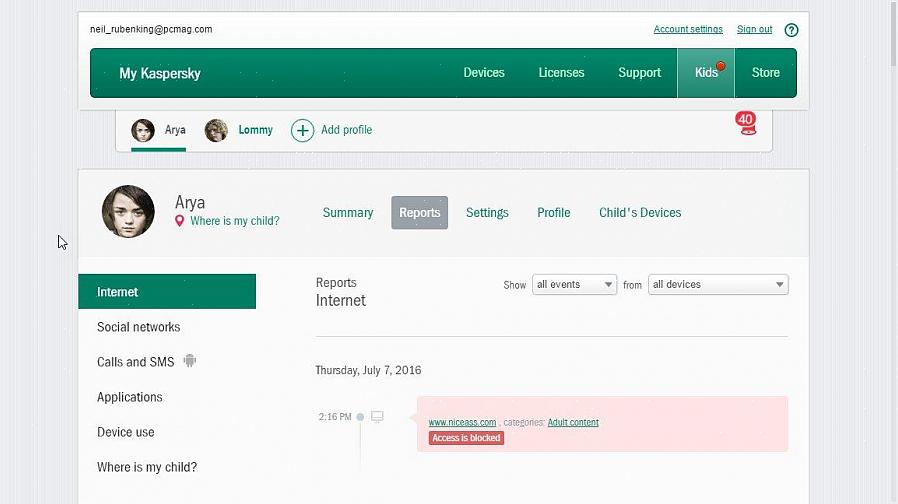 O software de Controle dos Pais fornece uma ferramenta automatizada que auxilia os pais no controle