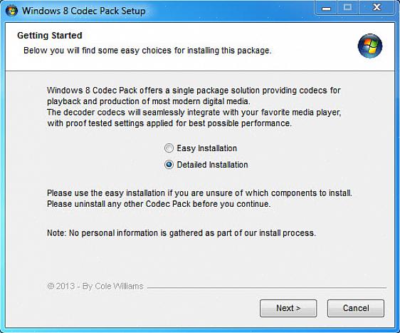 Aqui estão as etapas sobre como usar o Windows Update para instalar o decodificador de DVD para Windows