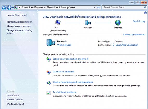 A maioria das conexões de banda larga faz interface com o computador usando um cabo de rede local (LAN)