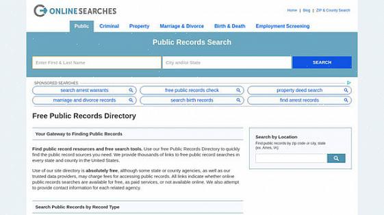 Os detalhes que você obterá pesquisando registros públicos online podem ajudá-lo a tomar decisões