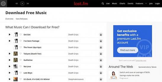 Você pode obter gratuitamente muitas faixas de música na Internet