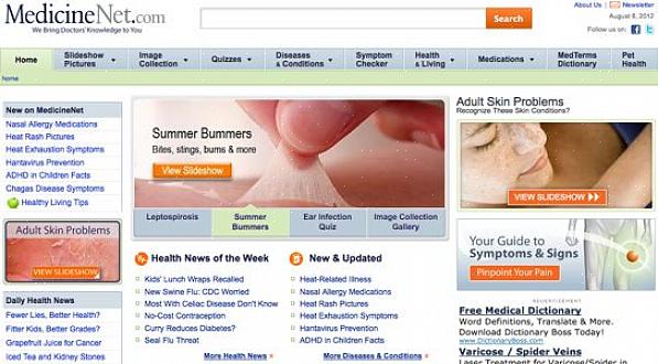 Os novos artigos médicos de saúde que são adicionados aos sites