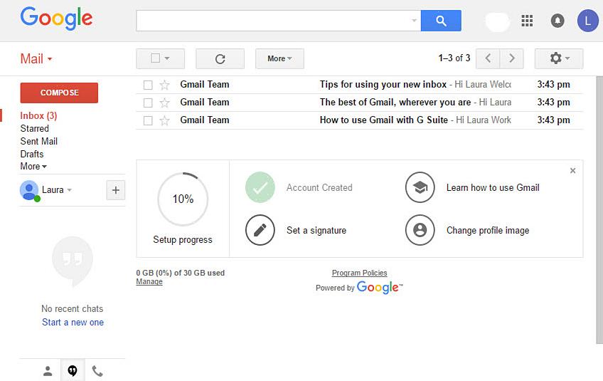Uma conta comercial do Google Mail o ajudará a ser mais eficiente