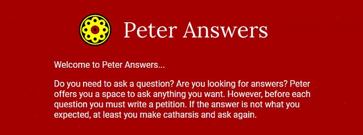 Perceba que Peter Answers não é um site psíquico real