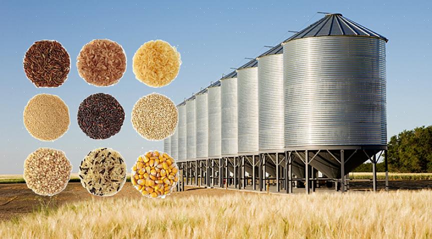Um silo de grãos pode ser uma estrutura única ou um grupo de silos conectados para formar um elevador