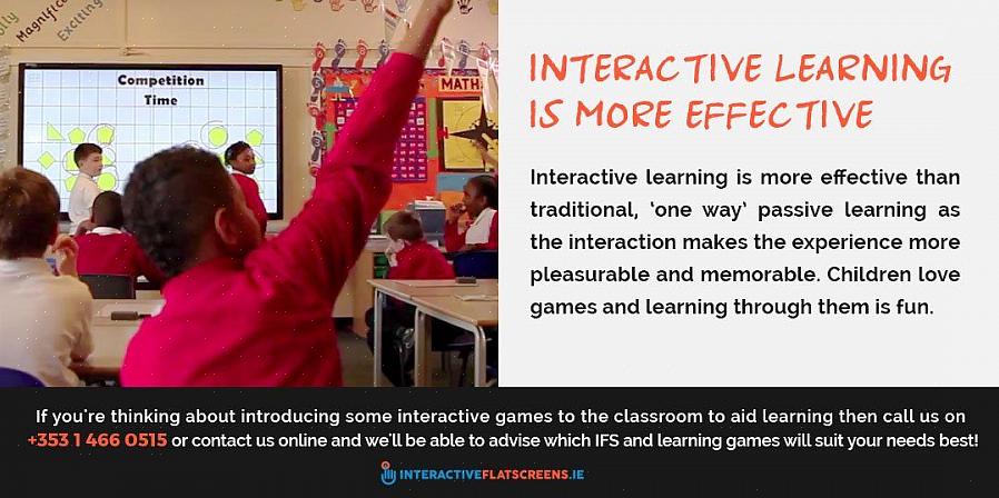 O aprendizado interativo é um método que complementa perfeitamente a abordagem do tipo palestra