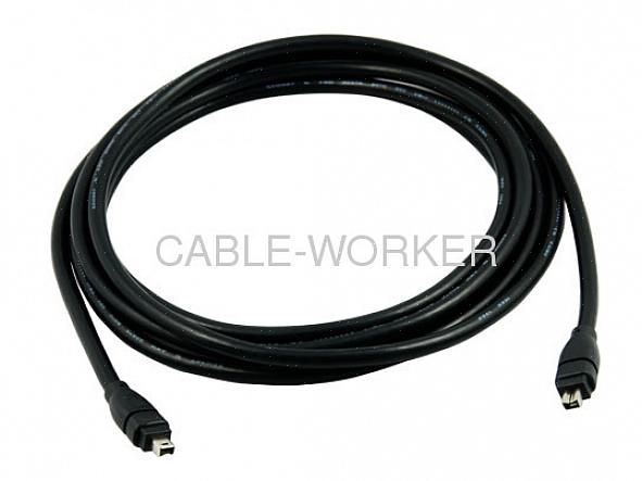 Procure o cabo firewire que atenda aos pinos de ambos os dispositivos para garantir que o cabo se encaixe