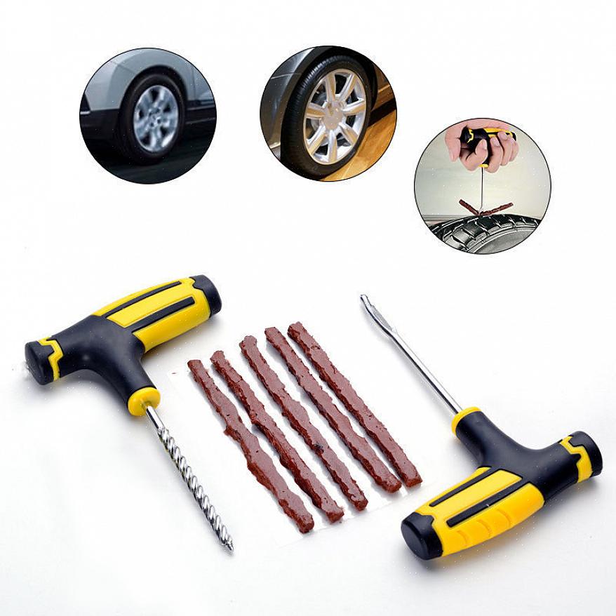 Reúna essas ferramentas de reparo de pneus