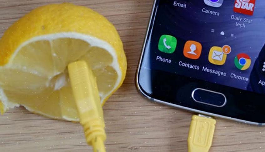 A bateria do telefone celular se carrega