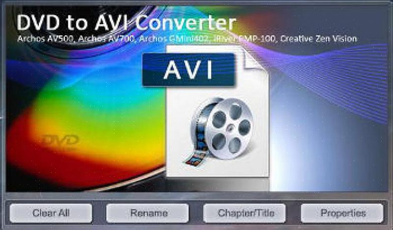 Para converter arquivos de DVD em um arquivo AVI ou MPG usando DVDx