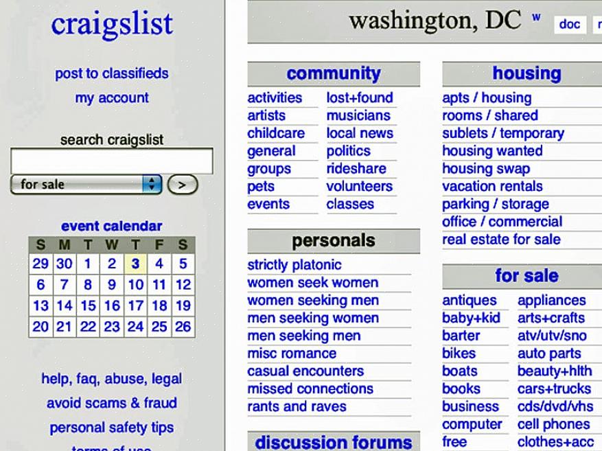 O Craigslist é a prova disso