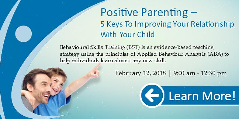 Os pais devem encontrar maneiras de aprender sobre técnicas parentais positivas e