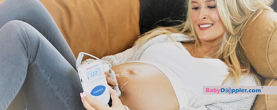 O batimento cardíaco fetal pode ser ouvido com um Doppler fetal em 8 a 10 semanas