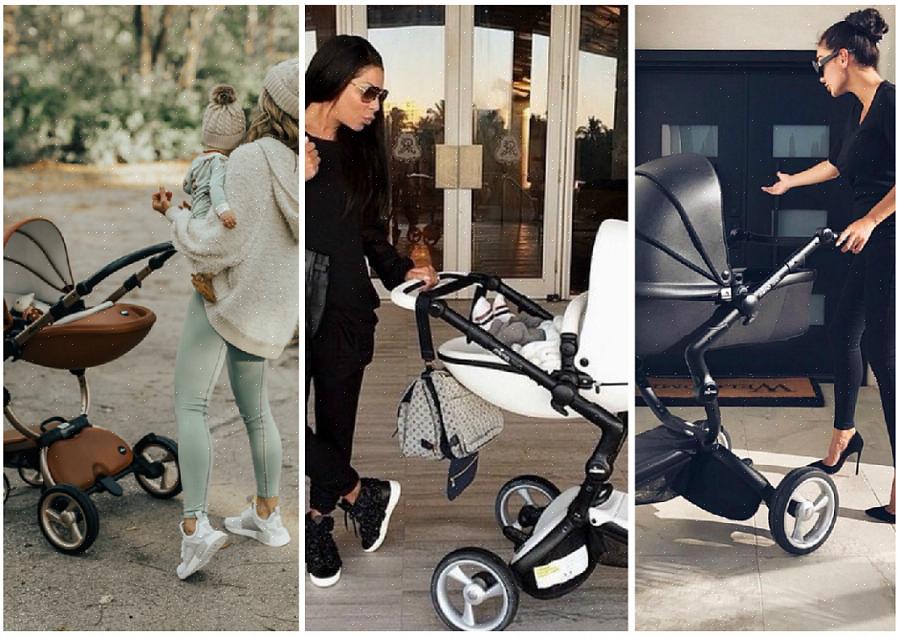 Alguns modelos possuem acessórios para acomodar a cadeirinha que facilita o transporte do bebê do carro