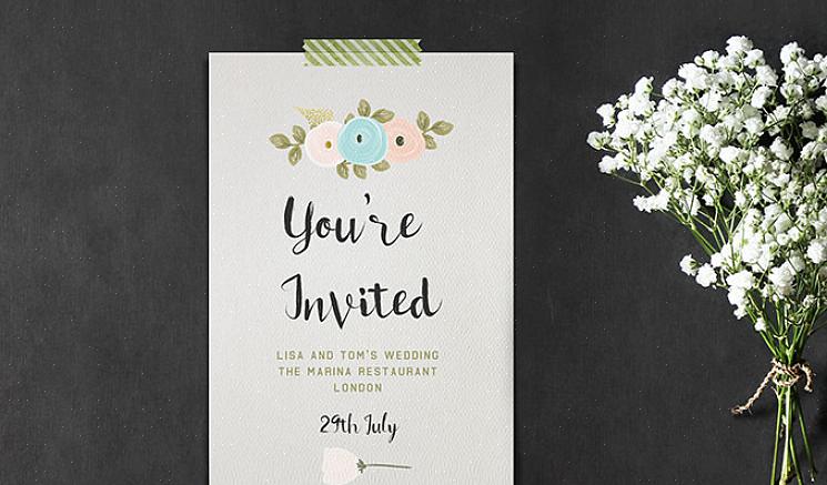 Em vez de contratar designers para criar um convite de casamento para você