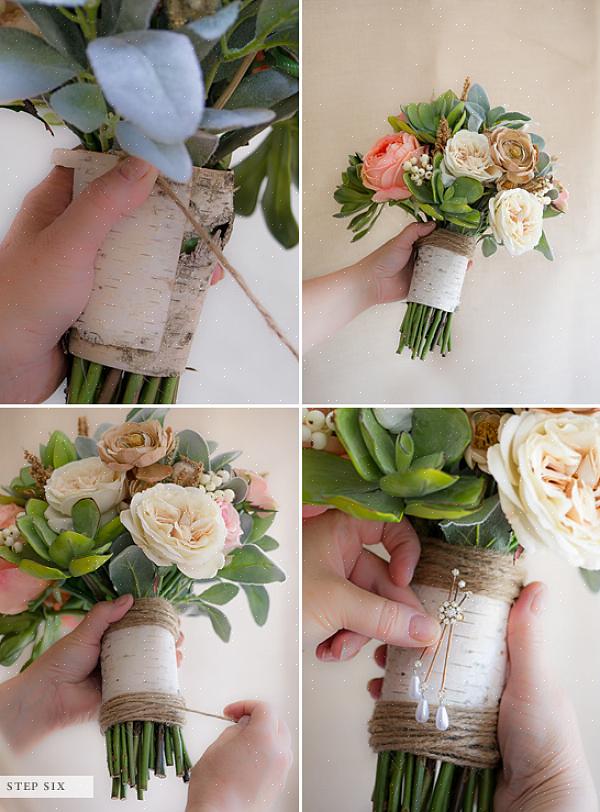 Envolva o bouquet com jornal ou lenço de papel não utilizado para preservar a frescura do seu bouquet