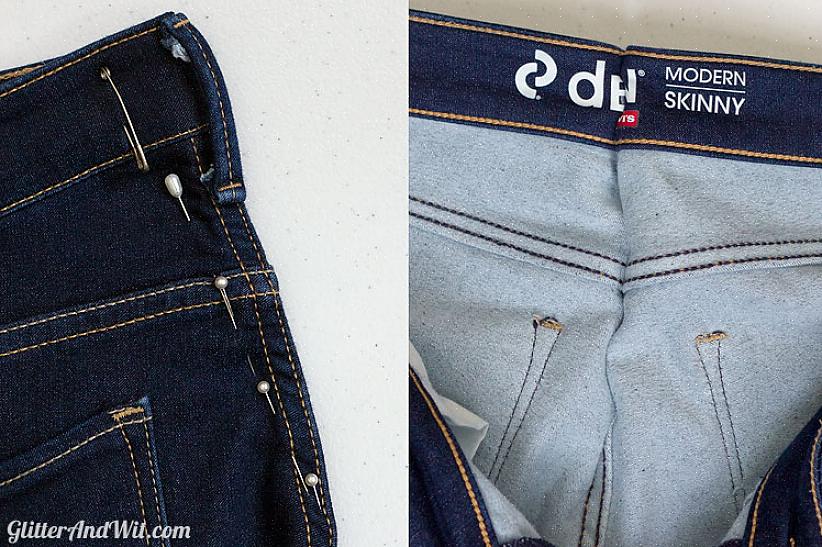Você pode começar a costurar seus jeans estreitos