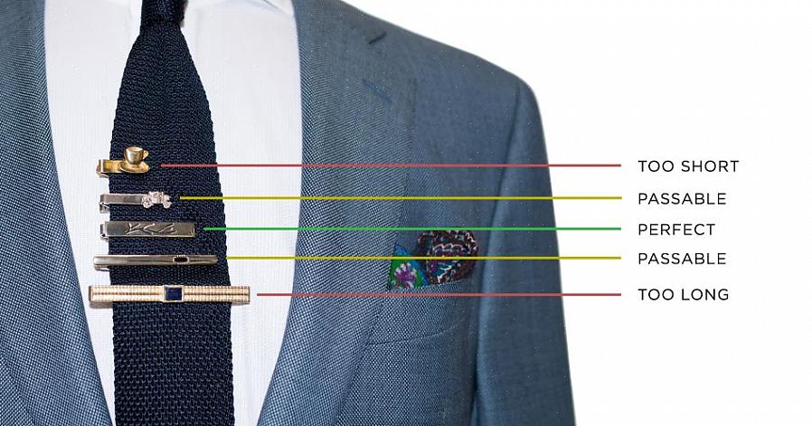 Mantenha pelo menos dois clipes de gravata que você possa usar para ter um clipe de gravata para o uso
