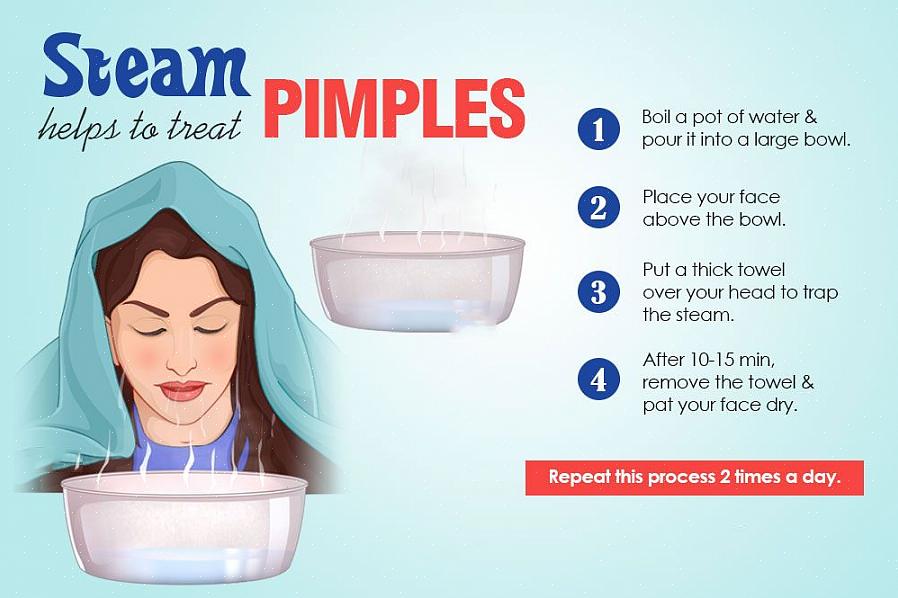 A aplicação de uma máscara facial logo após o tratamento a vapor facilitará a remoção de sujeira