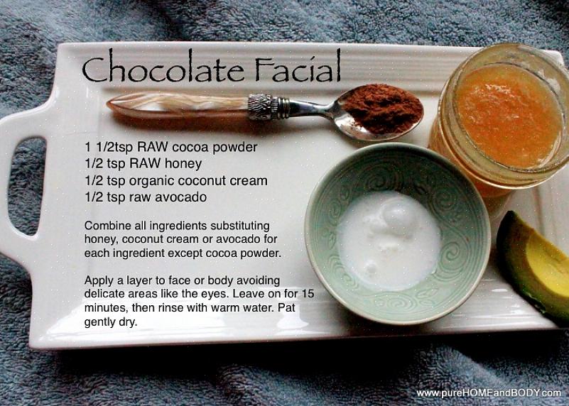 Fazendo seu próprio creme facial de chocolate