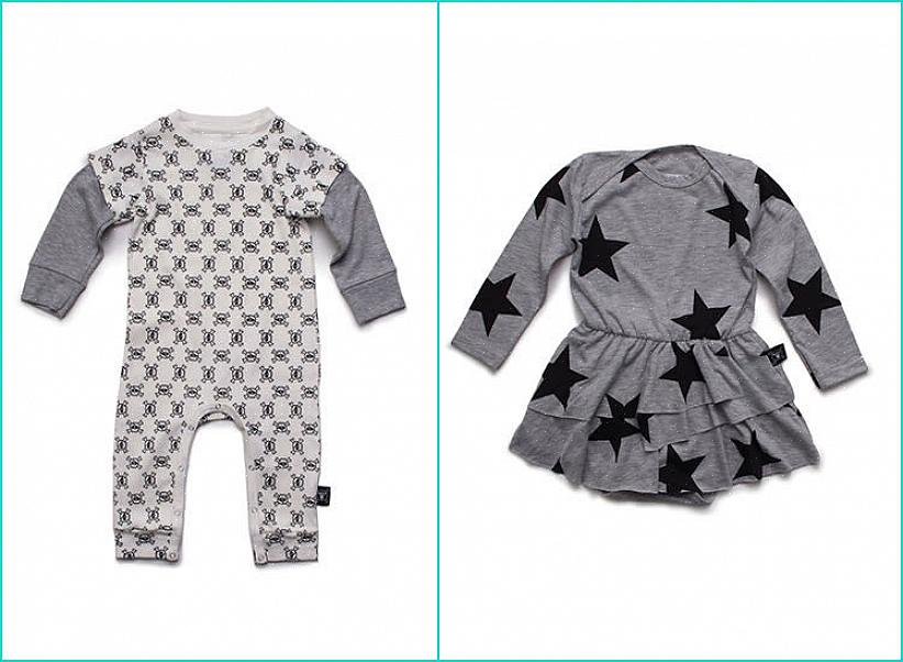 Para encontrar roupas da moda para um bebê