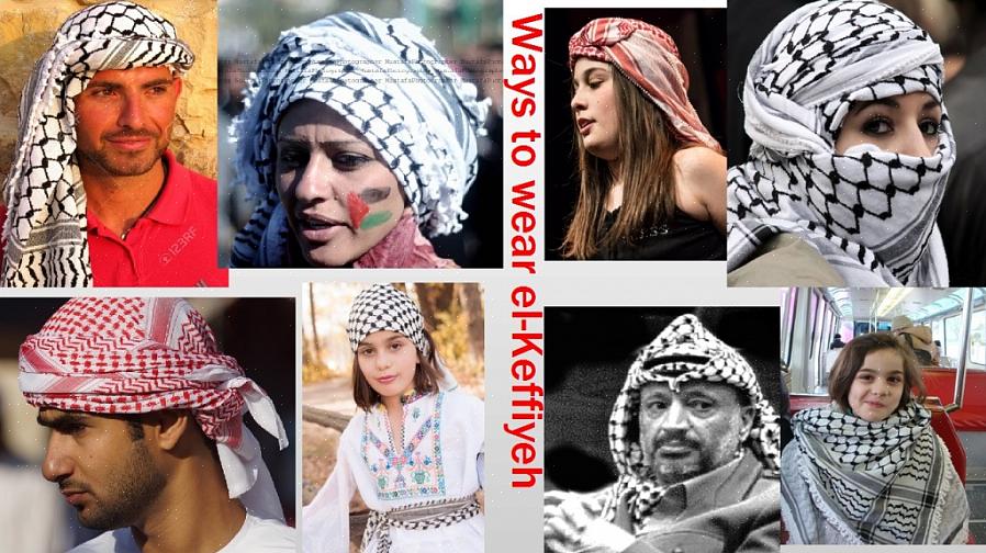 Um lenço palestino ou kuffiyeh é um tipo de roupa usado como cocar mais comumente por homens