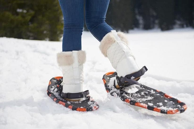 Para usar sapatos de neve adequadamente