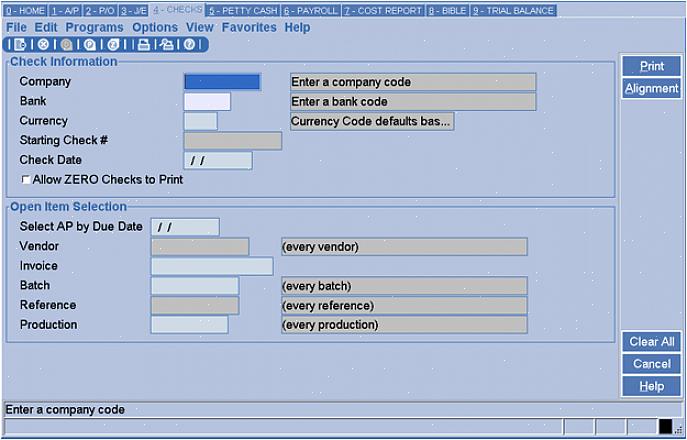 Alguns softwares que podem imprimir cheques pessoais têm uma interface com algum software de gerenciamento