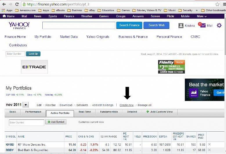 Para usar algumas partes do Yahoo Finance