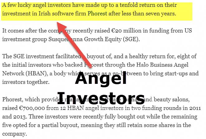 Um investidor anjo ou grupo de investidores que pode ajudar a levantar capital para uma empresa