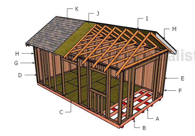 Coloque um pouco de madeira para montar as vigas em um ângulo para obter a forma do telhado de duas águas
