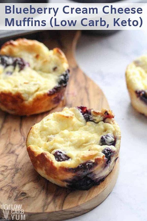 Siga a receita abaixo para fazer muffins de cream cheese de mirtilo