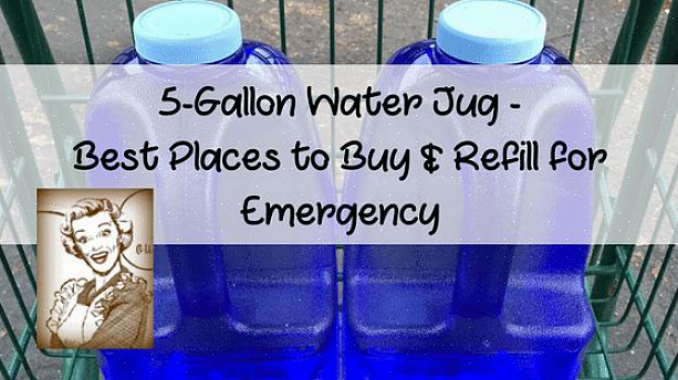 Jarros de água de 5 litros são usados para dispensadores de água