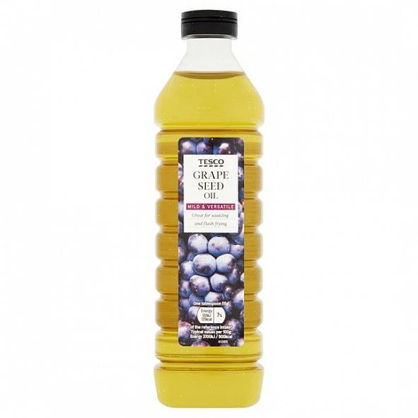 O óleo de semente de uva é normalmente encontrado em supermercados