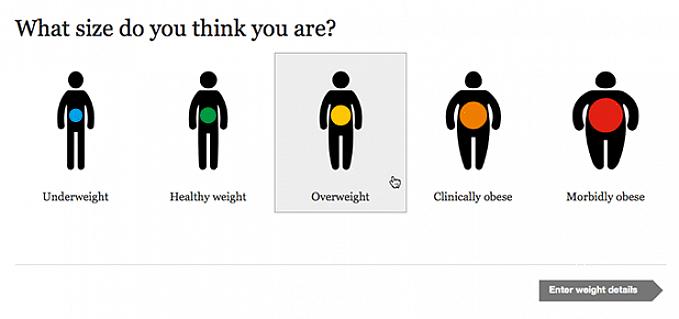 A maneira mais fácil de determinar sua gordura é usar uma calculadora online de IMC