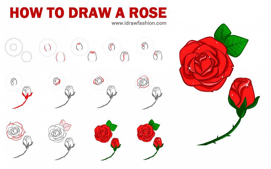 Para desenhar uma rosa à mão livre