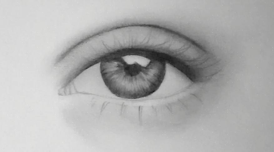 A última parte de desenhar um olho é adicionar os cílios à área ao redor do olho